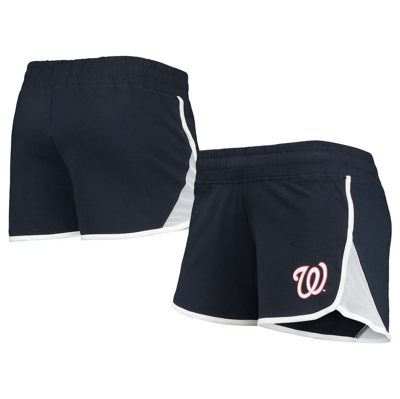 New Era Navy Washington Nationals Stretch French Terry Shorts