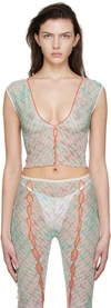 Rui Blue Polyester Camisole In Printed