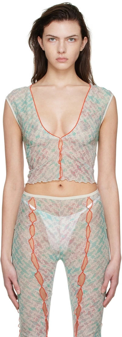 Rui Blue Polyester Camisole In Printed