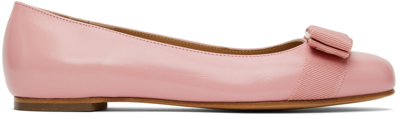 Ferragamo Pink Varina Ballerina Flats