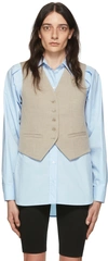 The Frankie Shop Gelso Lyocell Blend Waistcoat In Neutral