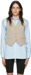 The Frankie Shop Gelso Lyocell Blend Waistcoat In Beige