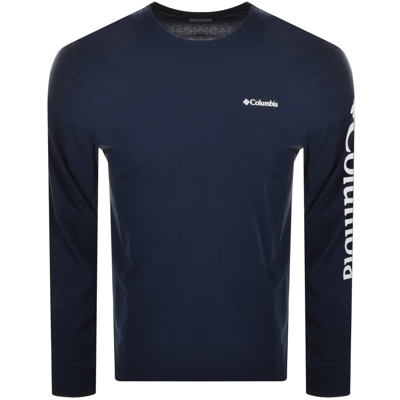 Columbia Men's Fundamentals Graphic Long Sleeve T-shirt In Navy