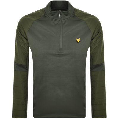 Lyle & Scott Lyle And Scott Half Zip Long Sleeve T Shirt Green