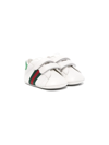 Gucci Signature Side-stripe Leather Pre-walkers In White