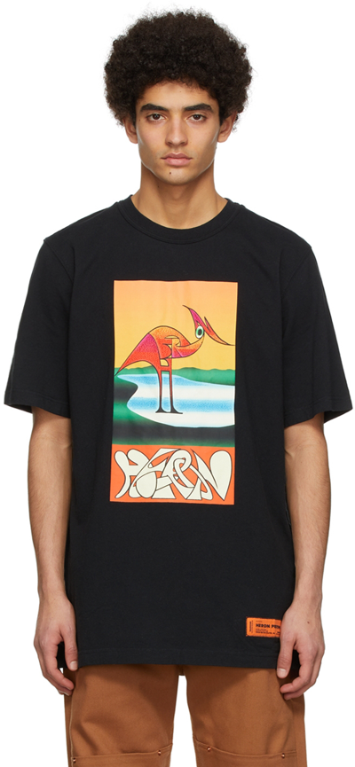 Heron Preston Heron Abstract Printed T-shirt In Black