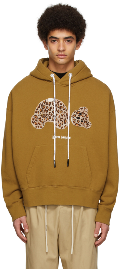 Palm Angels Leopard Bear 抽绳连帽衫 In Green
