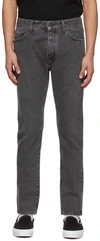 Palm Angels Cotton Denim Jeans In Black/white