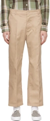 NOON GOONS KHAKI POLYESTER TROUSERS