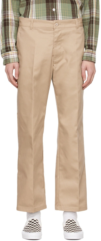 Noon Goons Club Straight-leg Trousers In Khaki