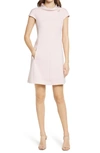 Harper Rose Stand Collar A-line Dress In Blush