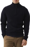 Rodd And Gunn Charlestown Quarter Zip Sweater In Midnight