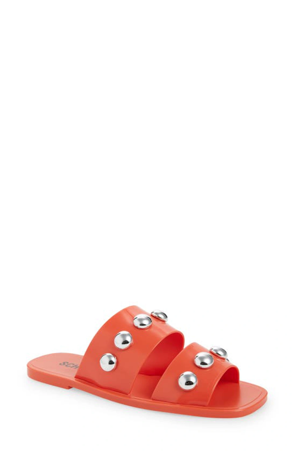 Schutz Lizzie Slide Sandal In Bright Orange ModeSens - Main Image