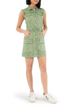 Kut From The Kloth Valentina Sleeveless Denim Minidress In Artichoke