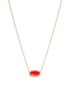 Kendra Scott Elisa Birthstone Crystal Necklace In Gold Red Illusion