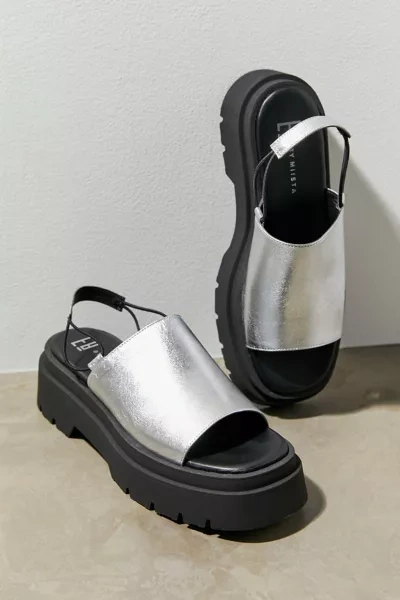 Miista E8 By Metallic Noreen Platform Sandal In Silver ModeSens
