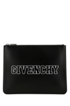 Givenchy Embossed-logo Leather Clutch