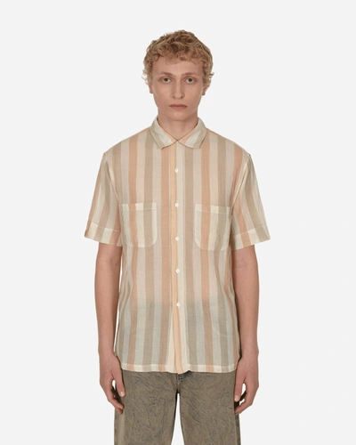 Levi's Made And Crafted Camp Shortsleeve Shirt Beige In Multicolor