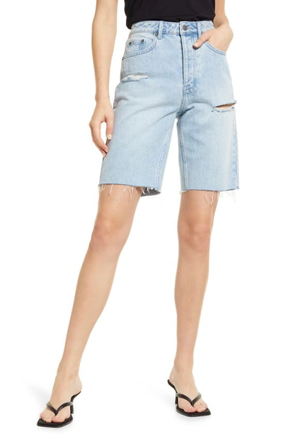 Ksubi Brooklyn Sense Ripped Denim Bermuda Shorts