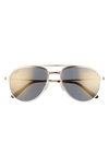 CARTIER 58MM POLARIZED AVIATOR SUNGLASSES