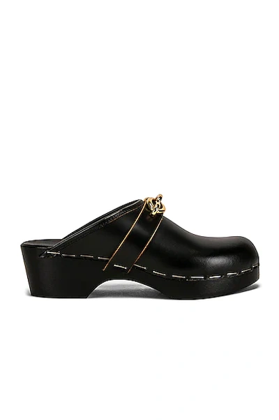 Saint Laurent Le Maillon Clogs In Nero