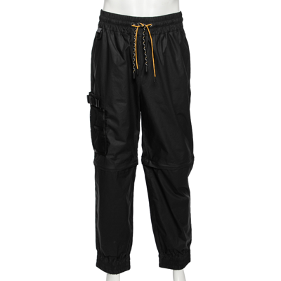 Pre-owned Fendi Black Synthetic Convertible Zipped Cargo Trousers M