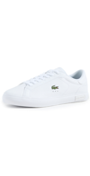 LACOSTE POWERCOURT LEATHER trainers WHITE/WHITE