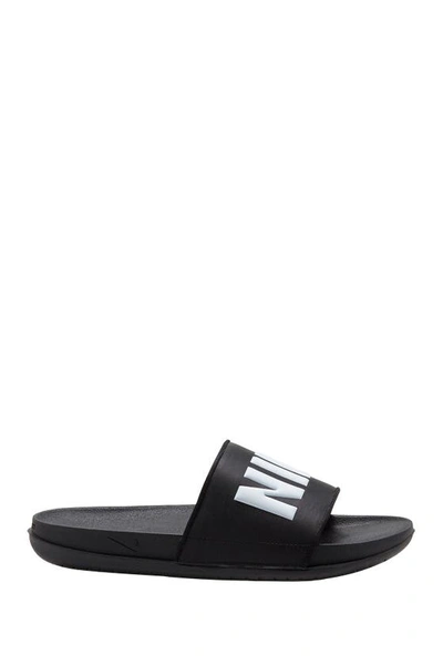 Nike Offcourt Sliders In Black In Black/ White