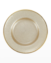 Vietri Metallic Glass Pearl Salad Plate In Ivory