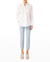 Akris Punto Maru Denim Tapered-leg Pants In Sky