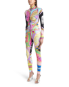 Versace Ventagli Print Technical Fabric Leggings In Multicolor