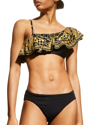 Camilla Baroque Pattern-print Bikini Top In Shadows Of Armada