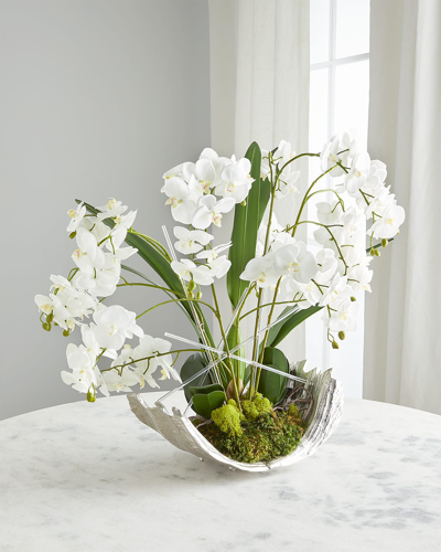 Exclusive Silver Sunset Orchid Faux-floral Arrangement