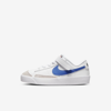 Nike Blazer Low '77 Little Kids' Shoes In White/medium Blue/chlorophyll/black