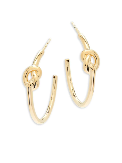 Saks Fifth Avenue Women's 14k Knot Hoop Earrings- 1in In Yellow Gold