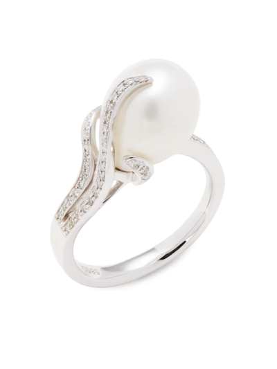 Tara Pearls Women's 14k White Gold & 10-11mm South Sea Pearl Ring