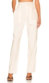 Rag & Bone Abby Cotton-blend Trousers In Cream
