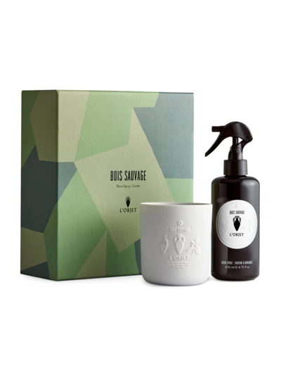 L'objet Bois Sauvage Apothecary Room Spray & Candle Set