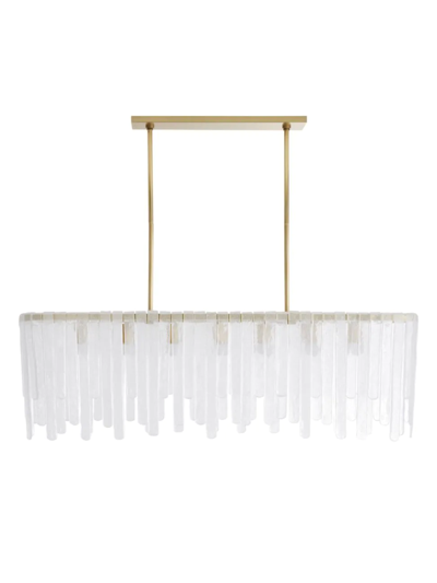 Arteriors Leighton Seedy Glass Chandelier In Clear
