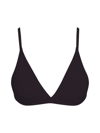 Commando Logo Band Ribbed Triangle Bralette In Black