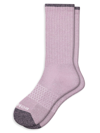 Bombas Marled Cotton Knit Calf Socks In Mauve
