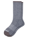 Bombas Marled Cotton Knit Calf Socks In Ink