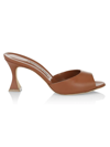 Manolo Blahnik Jadarona 70 Brown Leather Mules