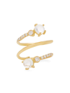Katey Walker Women's Spark 18k Yellow Gold, Diamond & Moonstone Twist Ring