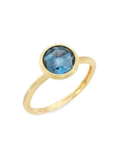 Marco Bicego Women's Jaipur Color Small 18k Yellow Gold & London Blue Topaz Stackable Ring