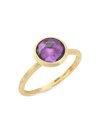 MARCO BICEGO WOMEN'S JAIPUR COLOR SMALL 18K YELLOW GOLD AMETHYST STACKABLE RING