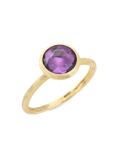 Marco Bicego Jaipur Color Small 18k Yellow Gold Amethyst Stackable Ring