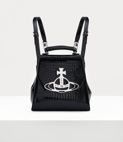 Vivienne Westwood Grace Backpack With Strap In Black