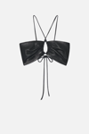 Ami Alexandre Mattiussi Brassiere In Lambskin Leather In Black
