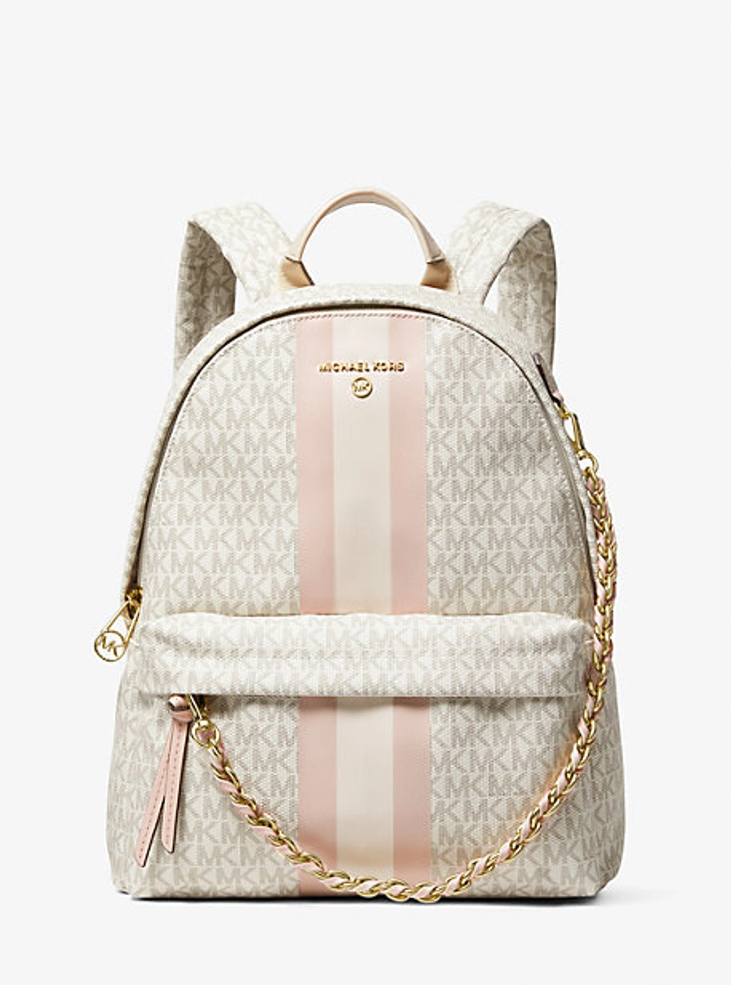 Michael Kors Slater White Backpack with Pink and Gray Stripes Michael Kors Slater Medium Backpack in Pink | Lyst main image 4